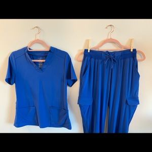 JAANUU SCRUBS SET - Royal blue